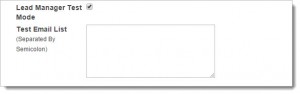 lead manager test mode