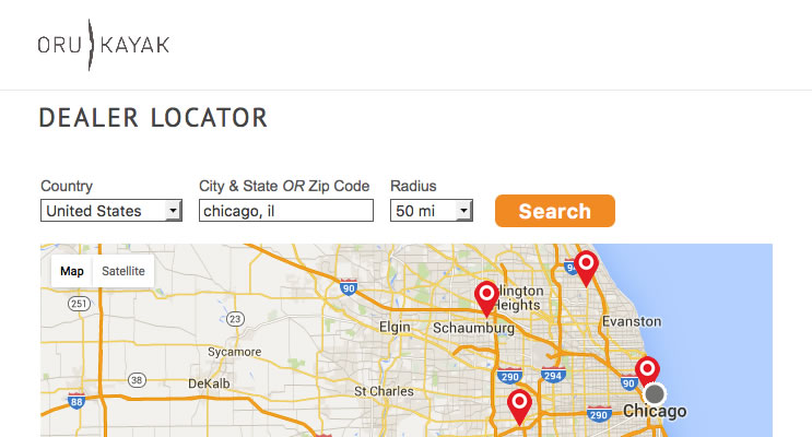 Oru Kayak Dealer Locator