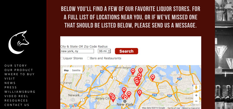 Copper Fox Craft Beverage Store Locator